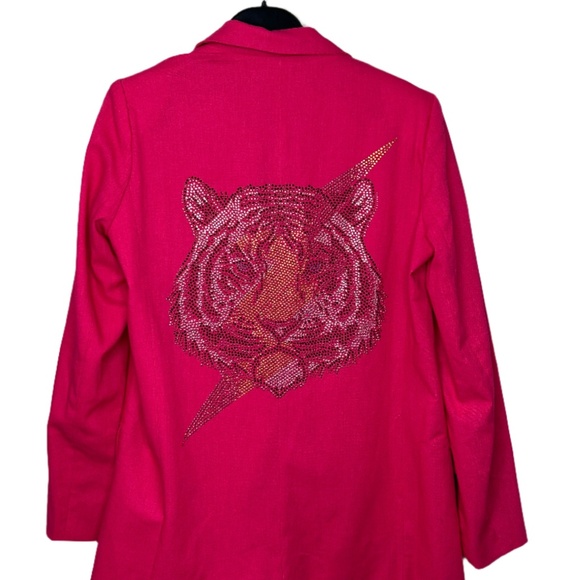 Tiger Bolt Pink Linen Blazer - Picture 1 of 2